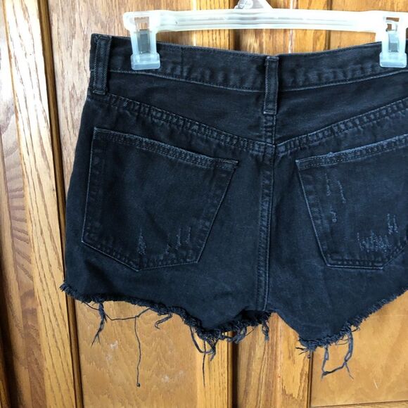 WE THE FREE Button Fly 100% Cotton Distressed Cut Off Jean Shorts - 27 - Picture 6 of 10